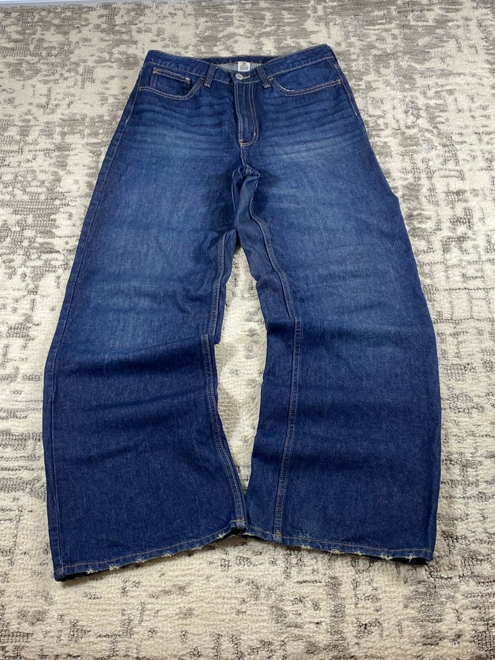 Navy Blue Wide Leg/Baggy Jeans